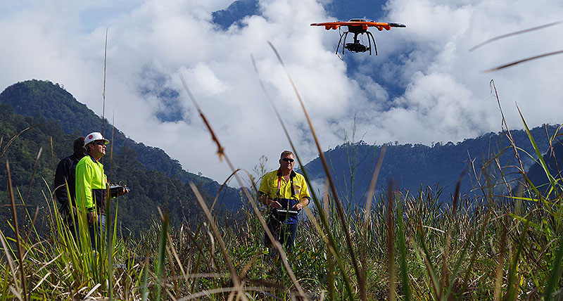 Vermessung einer Mine mit dem UAV